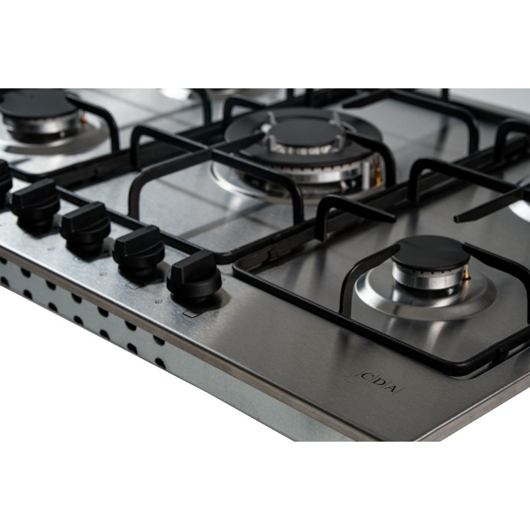 CDA 70cm 5 Burner Gas Hob - Stainless Steel - Image 4