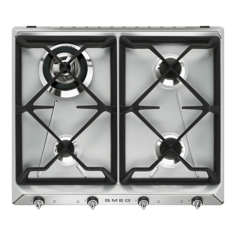 Smeg Victoria 60cm 4 Burner Gas Hob - Stainless Steel