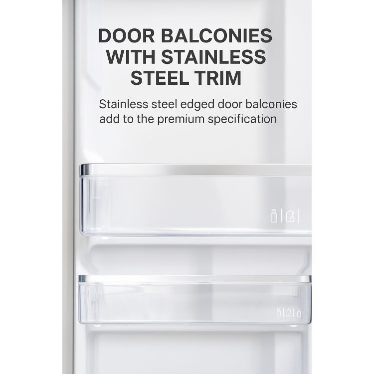 Tesla 529 Litres French Style American Fridge Freezer - Inox - Image 13