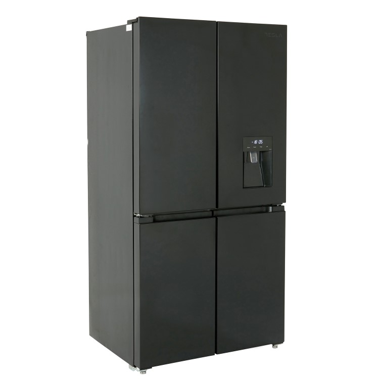Tesla 563 Litres Four Door American Fridge Freezer - Black - Image 2