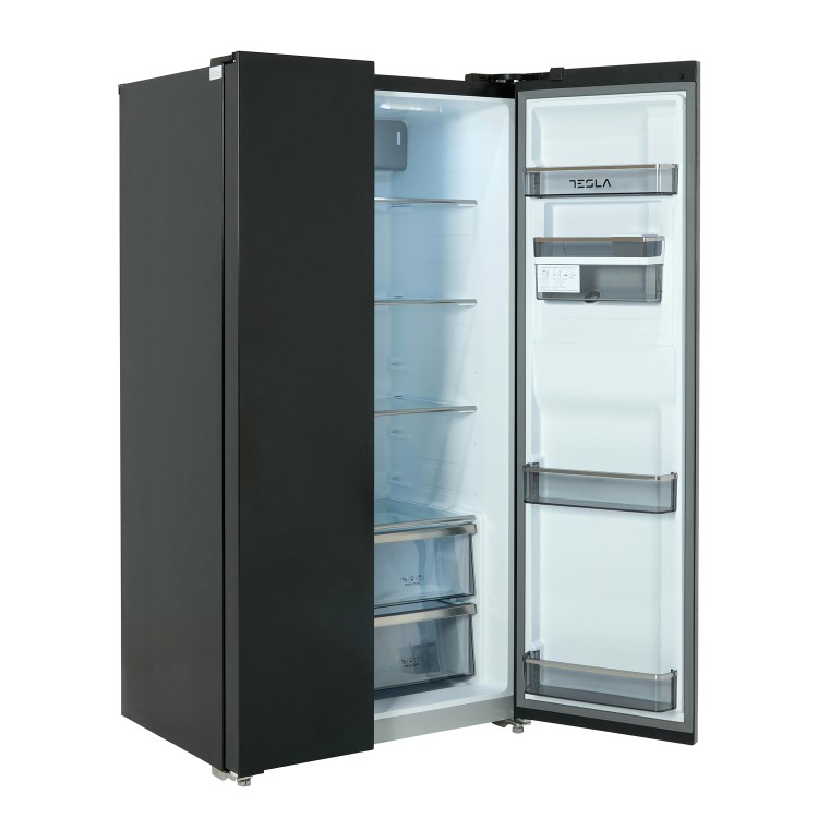 Tesla 582 Litre Side-By-Side American Fridge Freezer - Black - Image 4