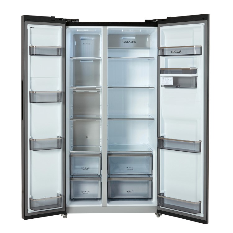 Tesla 582 Litre Side-By-Side American Fridge Freezer - Black - Image 6
