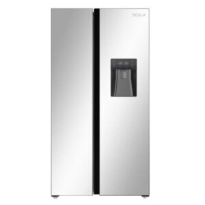 Tesla 582 Litres Side-By-Side American Fridge Freezer - Inox