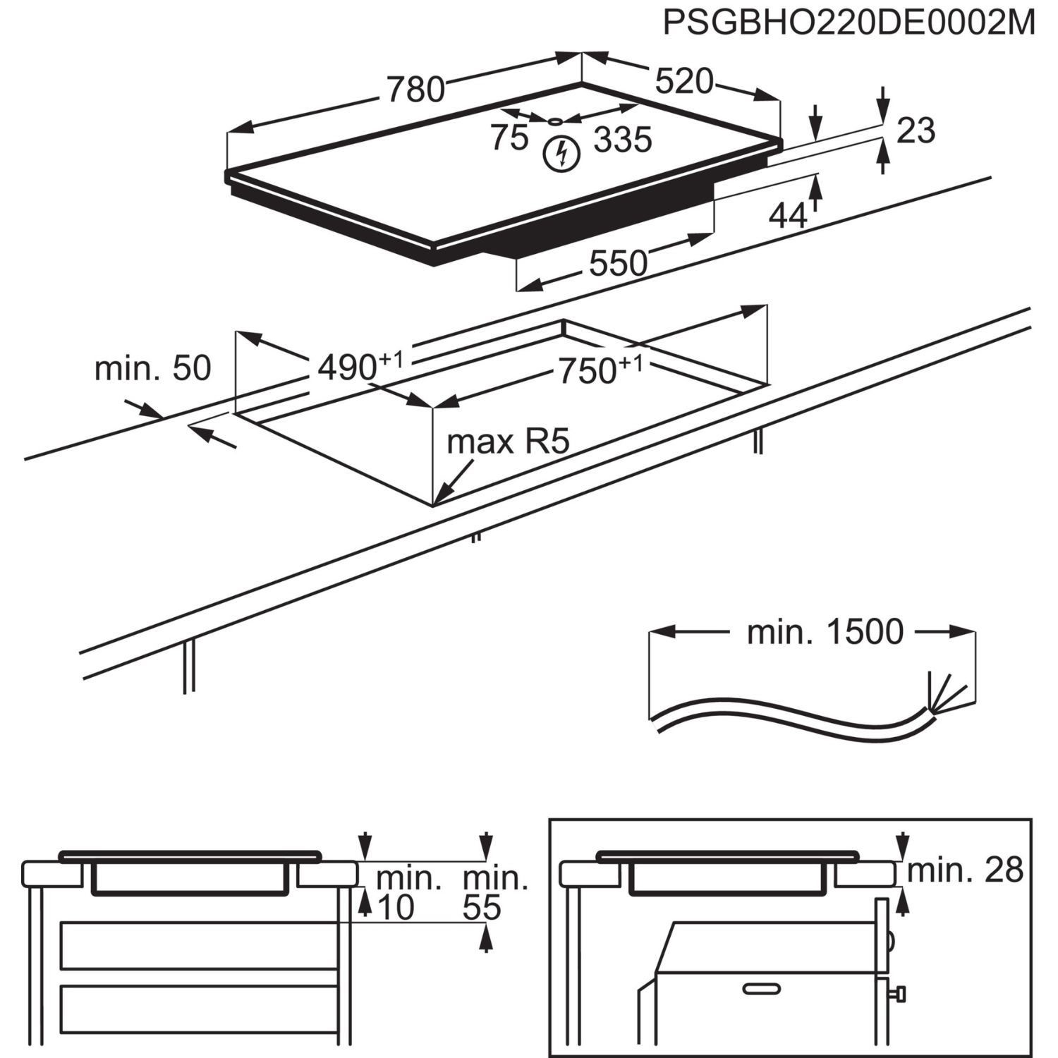 AEG 5000 Series 80cm 4 Zone Induction Hob - Image 13