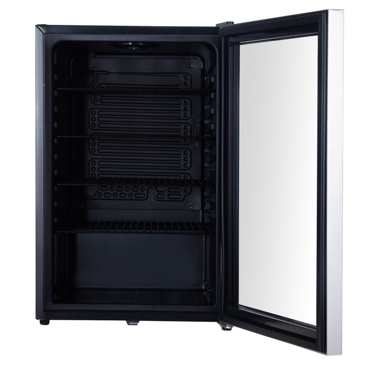 electriQ 115 Litre Drinks Fridge - Black with Stainless Steel Trim - Image 6