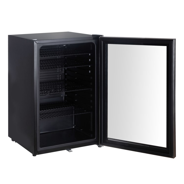 electriQ 115 Litre Drinks Fridge - Black with Stainless Steel Trim - Image 7