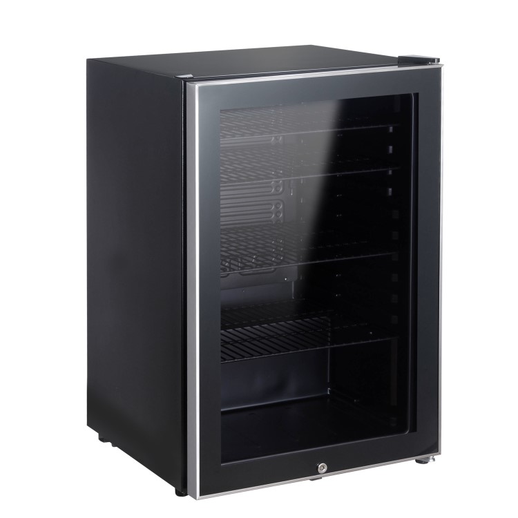 electriQ 115 Litre Drinks Fridge - Black with Stainless Steel Trim - Image 8