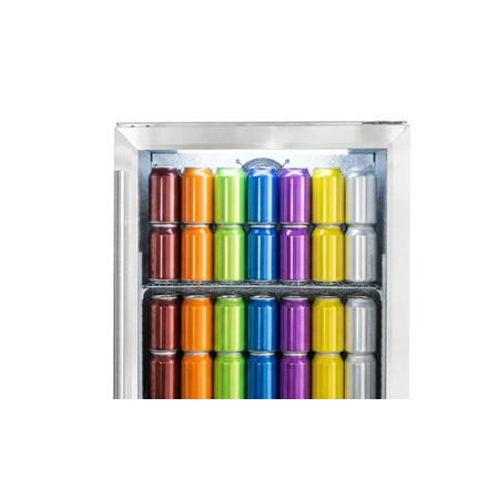 electriQ 118 Litre Single Door Commercial Outdoor Use Drinks Cooler - Stainless Steel - Image 4