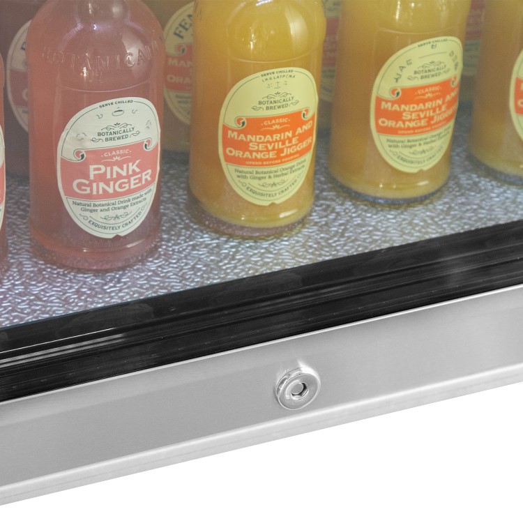 electriQ 118 Litre Single Door Commercial Outdoor Use Drinks Cooler - Stainless Steel - Image 7