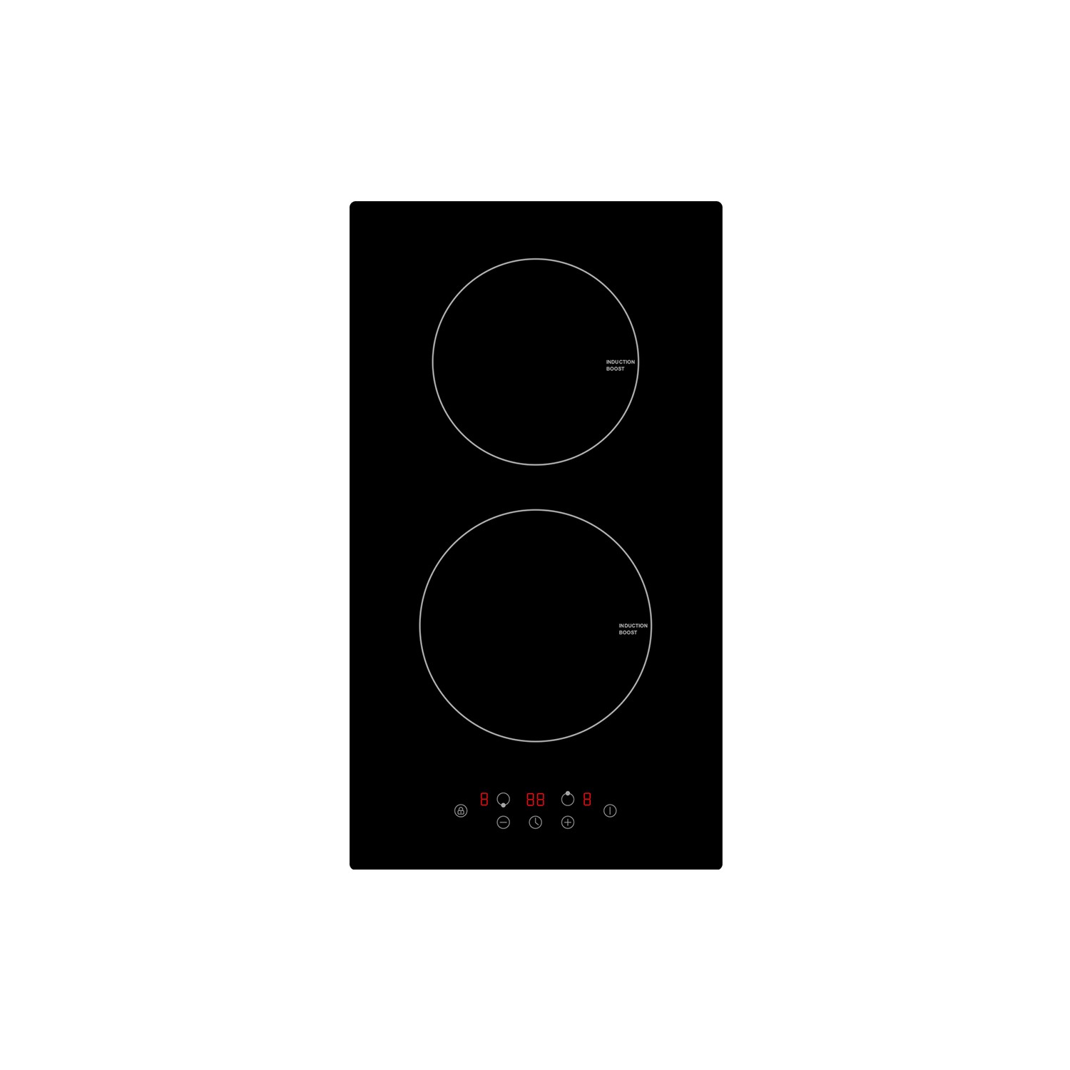 electriQ 30cm 2 Zone Domino Induction Hob - Plug In and Go