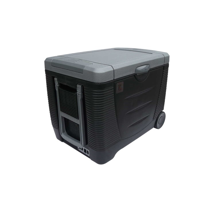 electriQ 45 Litre Portable Electric Coolbox with Wheels - Black - Image 4