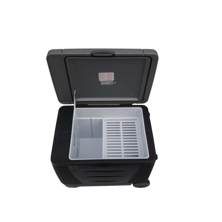 electriQ 45 Litre Portable Electric Coolbox with Wheels - Black - Image 8