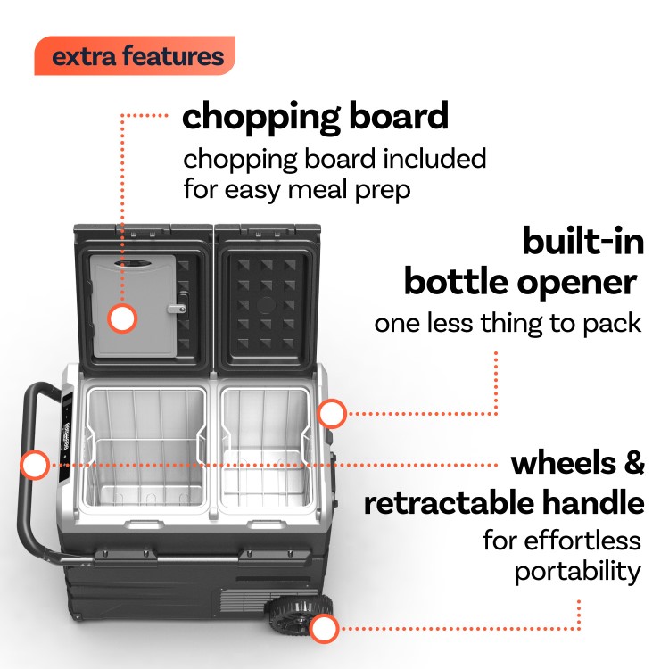 electriQ 55 Litre Portable Compressor Car Fridge Freezer - Image 16