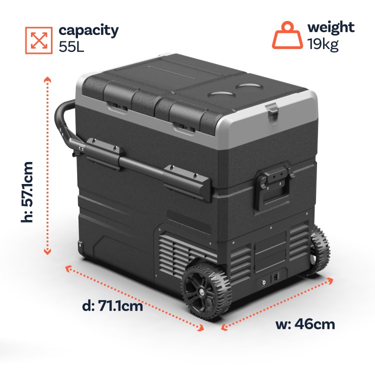 electriQ 55 Litre Portable Compressor Car Fridge Freezer - Image 18