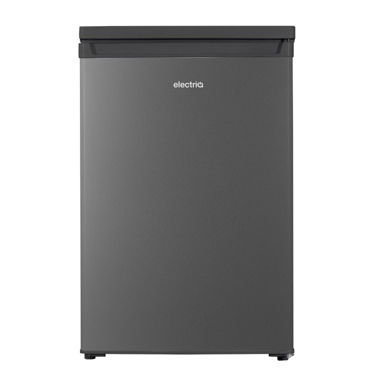 electriQ 109 Litre Freestanding Under Counter Fridge with Ice Box - Silver
