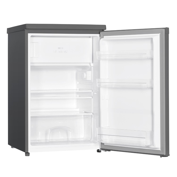 electriQ 109 Litre Freestanding Under Counter Fridge with Ice Box - Silver - Image 3