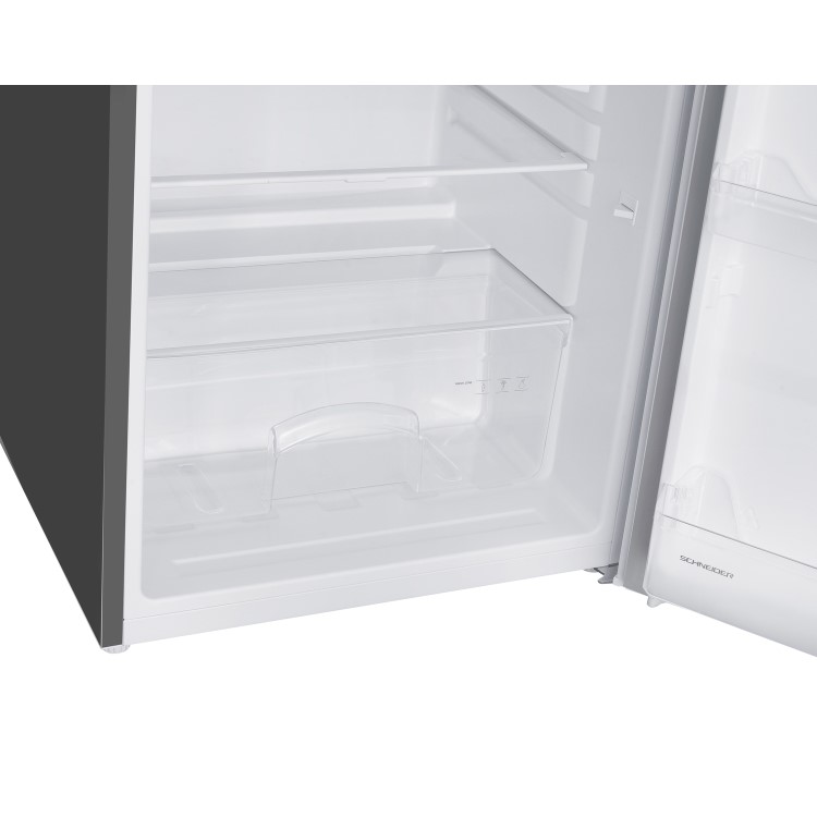 electriQ 109 Litre Freestanding Under Counter Fridge with Ice Box - Silver - Image 4