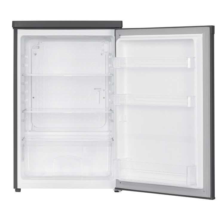 electriQ 127 Litre Freestanding Under Counter Larder Fridge - Silver - Image 2