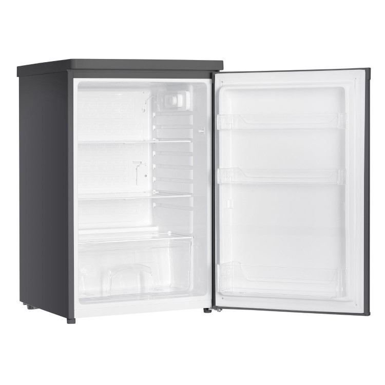 electriQ 127 Litre Freestanding Under Counter Larder Fridge - Silver - Image 3