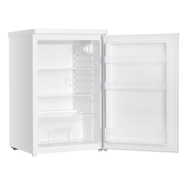 electriQ 127 Litre Freestanding Under Counter Larder Fridge - White - Image 3