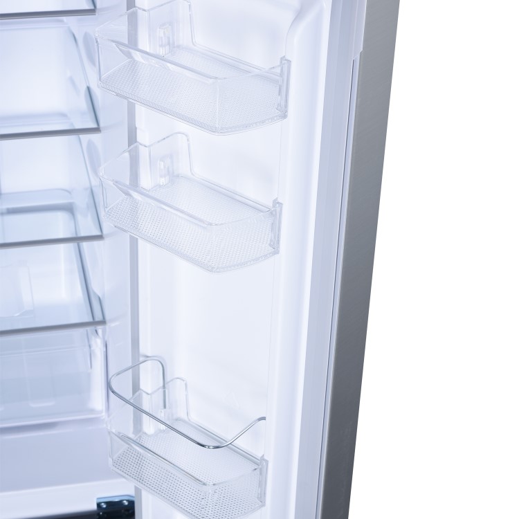 electriQ 320 Litre French Style American Fridge Freezer - Black Glass - Image 11
