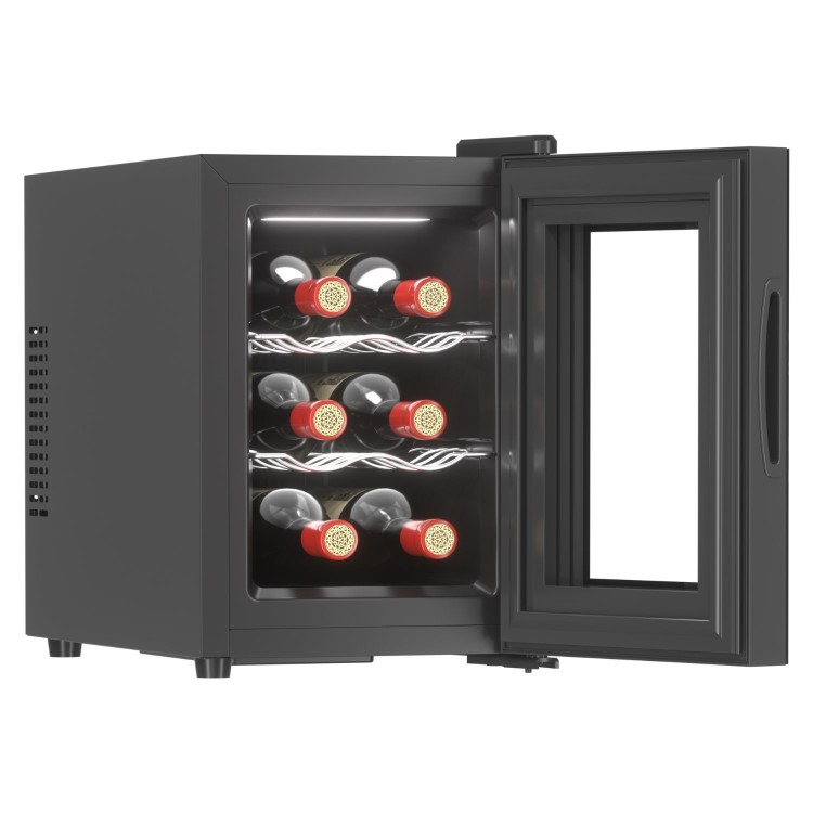 electriQ 6 Bottle Thermoelectric Wine Cooler - Compact Countertop Mini Wine Fridge - Image 3
