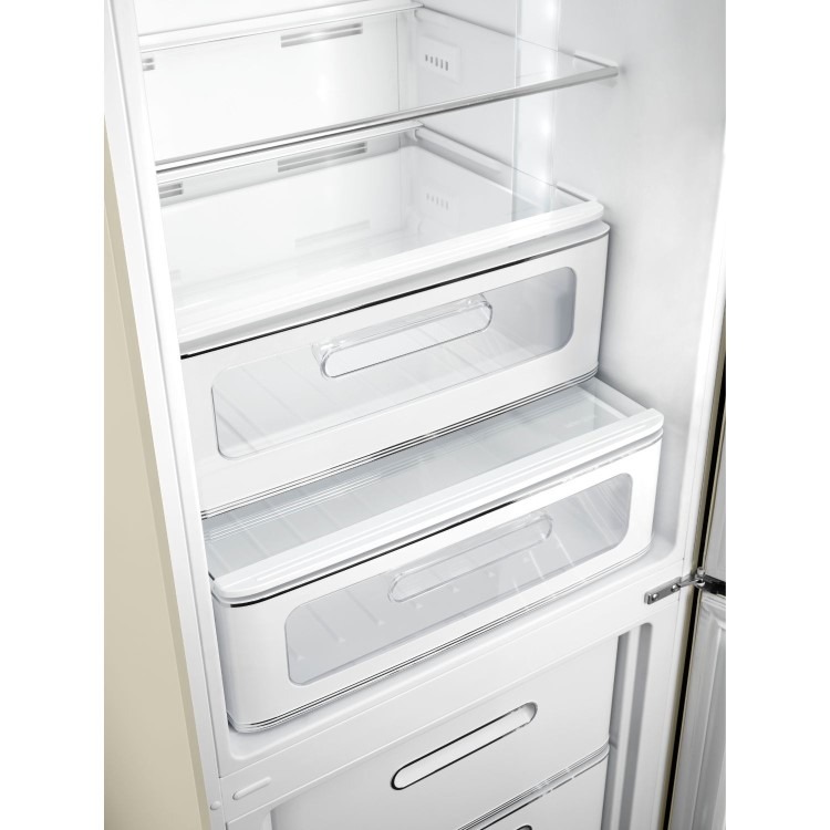 Smeg 331 Litre Fifties Style Right Hand Hinge 70/30 Fridge Freezer - Cream - Image 3