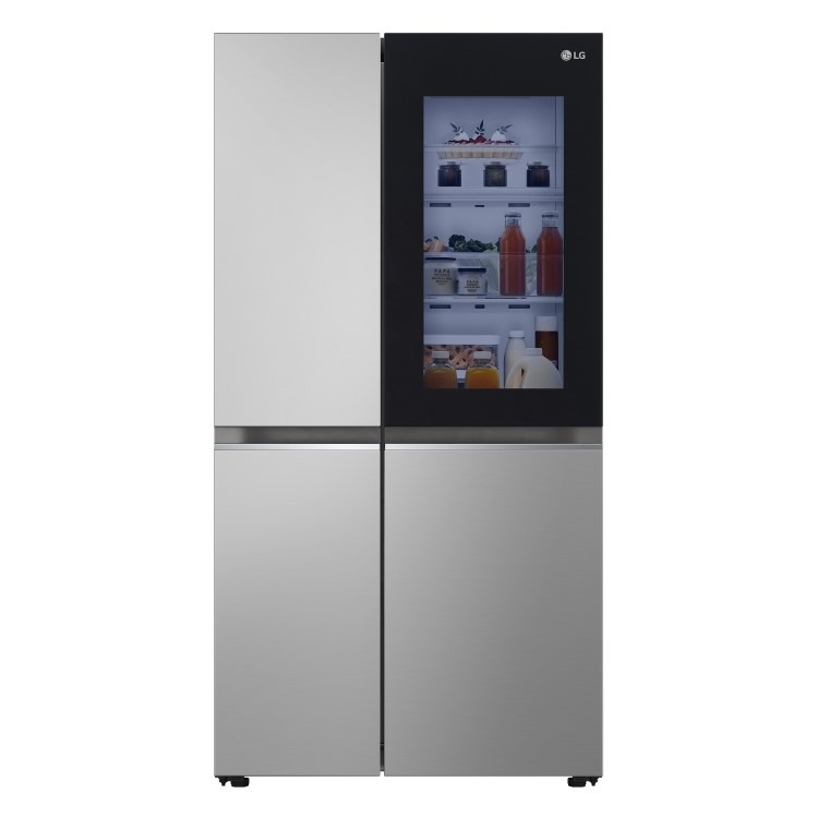 Refurbished LG InstaView GSVV80PYLL 655 Litre Frost Free American Fridge Freezer Prime Silver