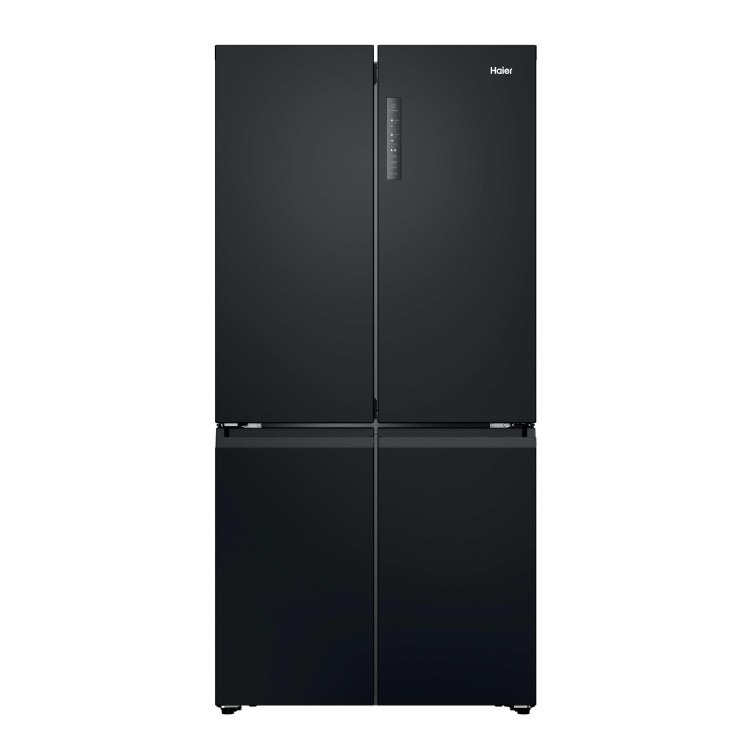 Haier Series 3 250 Litre Four Door American Fridge Freezer - Black