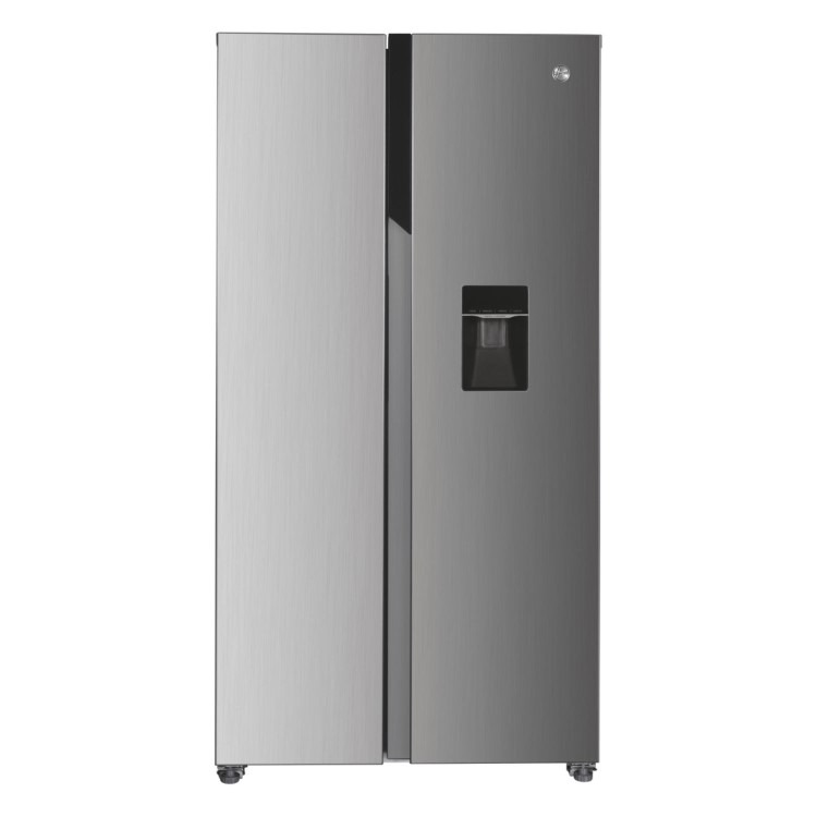 Hoover 532 Litre Side-By-Side American Fridge Freezer - Stainless Steel