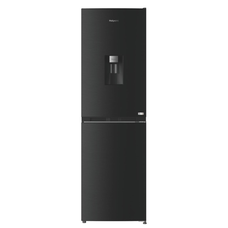 Hotpoint 244 Litre 50/50 Freestanding Fridge Freezer - Black Steel