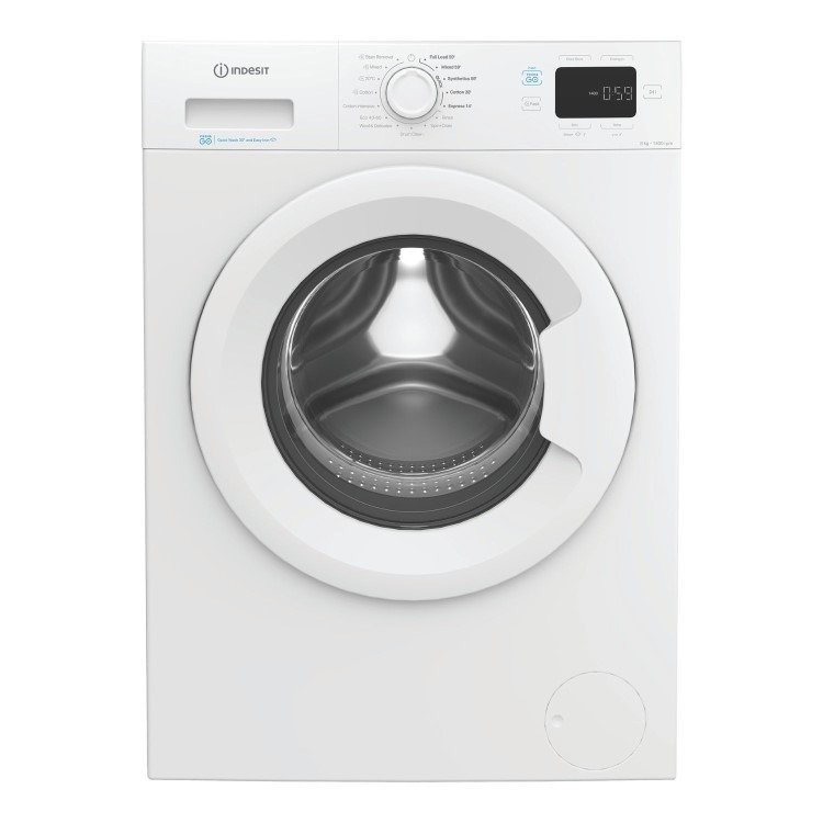 Indesit Push&Go 8kg 1400rpm Washing Machine - White - A-Rated