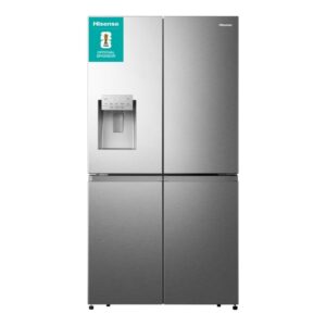 Hisense 584 Litre 4 Door American Fridge Freezer Non Plumbed Water Dispenser - Grey