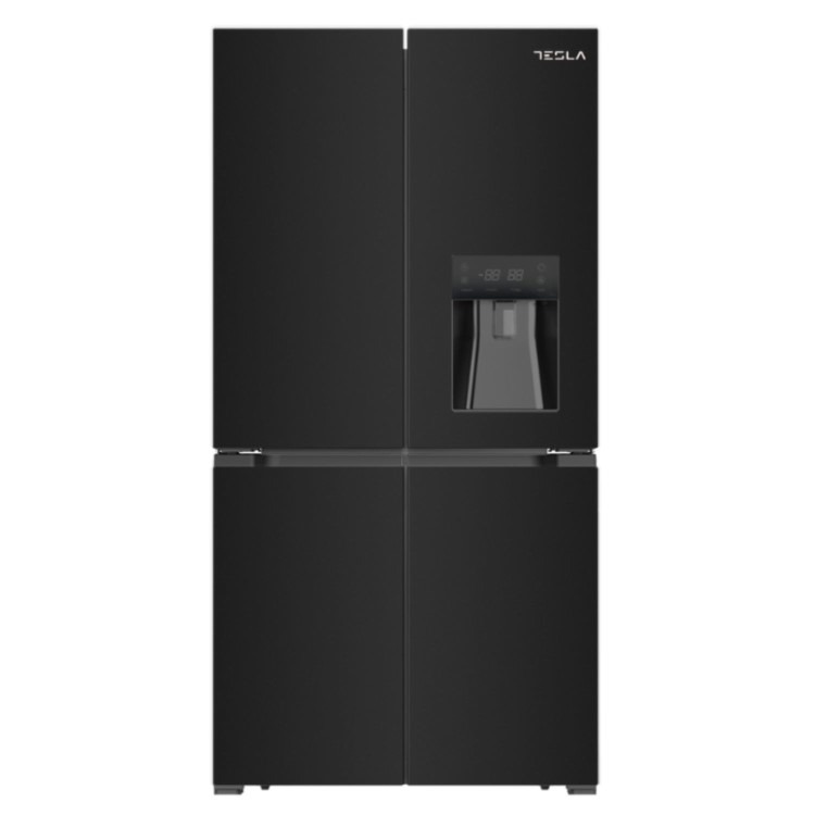 Tesla 563 Litres Four Door American Fridge Freezer - Black