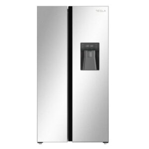 Tesla 582 Litres Side-By-Side American Fridge Freezer - Inox