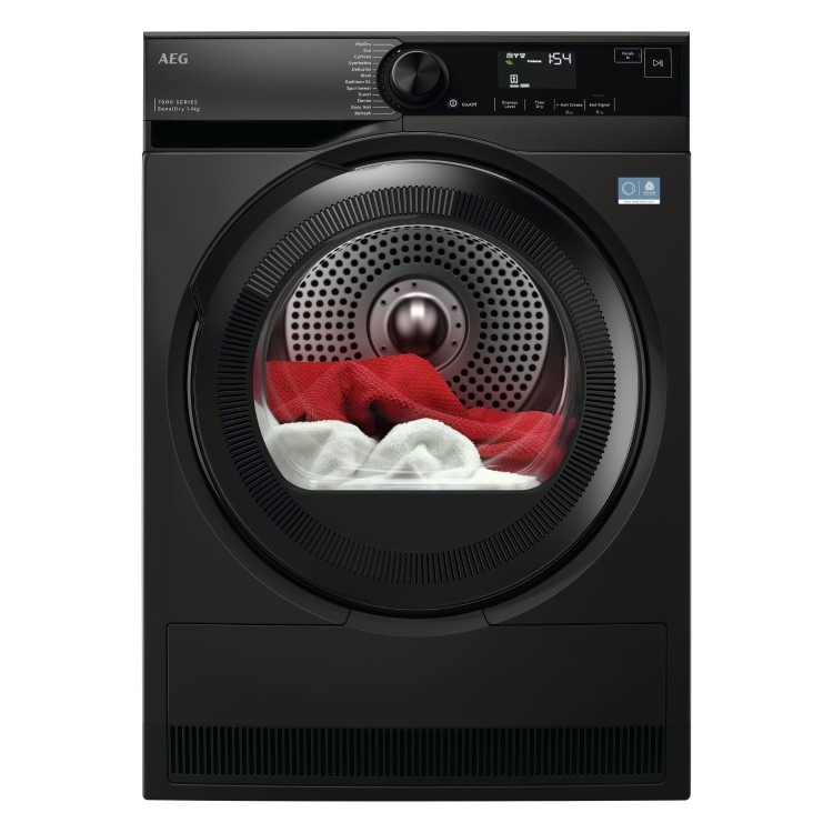 AEG 7000 Series SensiDry 9KG Heat Pump Tumble Dryer - Black