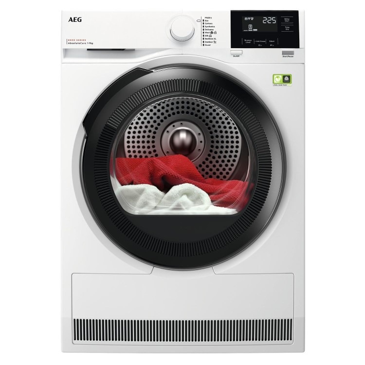 AEG 8000 Series AbsoluteCare 9kg Heat Pump Tumble Dryer - White