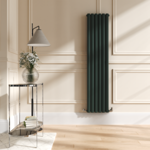 Sorrento Evergreen Vertical Oval Designer Radiator 1600x354mm Double Panel 3351 BTU