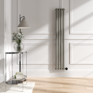 Smoked Stone Vertical Smart Electric Radiator with Wi-Fi Thermostat - 1000W - H1600xW236 - Bathroom Safe