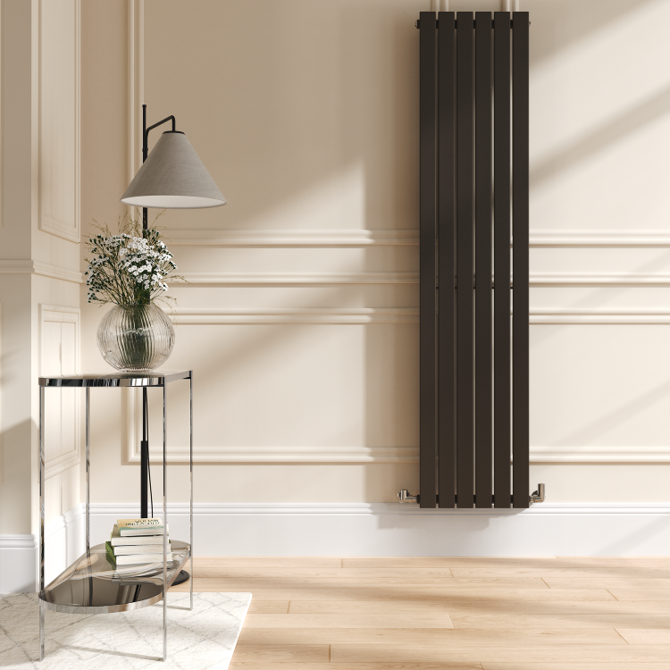Riace Russet Vertical Flat Designer Radiator 1800x408mm Single Panel 2705 BTU