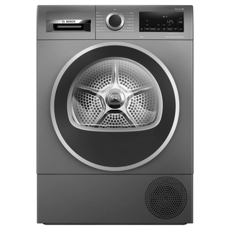 Refurbished Bosch Series 6 9kg Heat Pump Tumble Dryer - Graphite