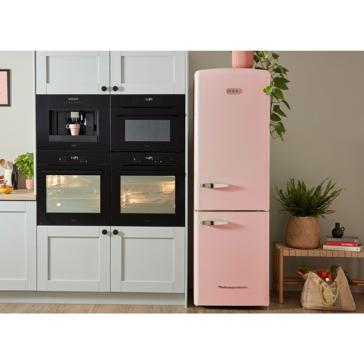 CDA 330 Litre 60/40 Retro Freestanding Fridge Freezer - Florence Tea Rose - Image 4