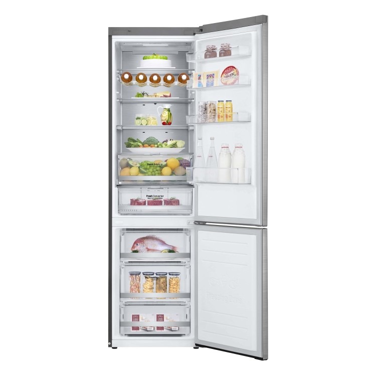 Refurbished LG GBB92STAXP Freestanding 384 Litre 70/30 Frost Free Fridge Freezer Stainless Steel - Image 2