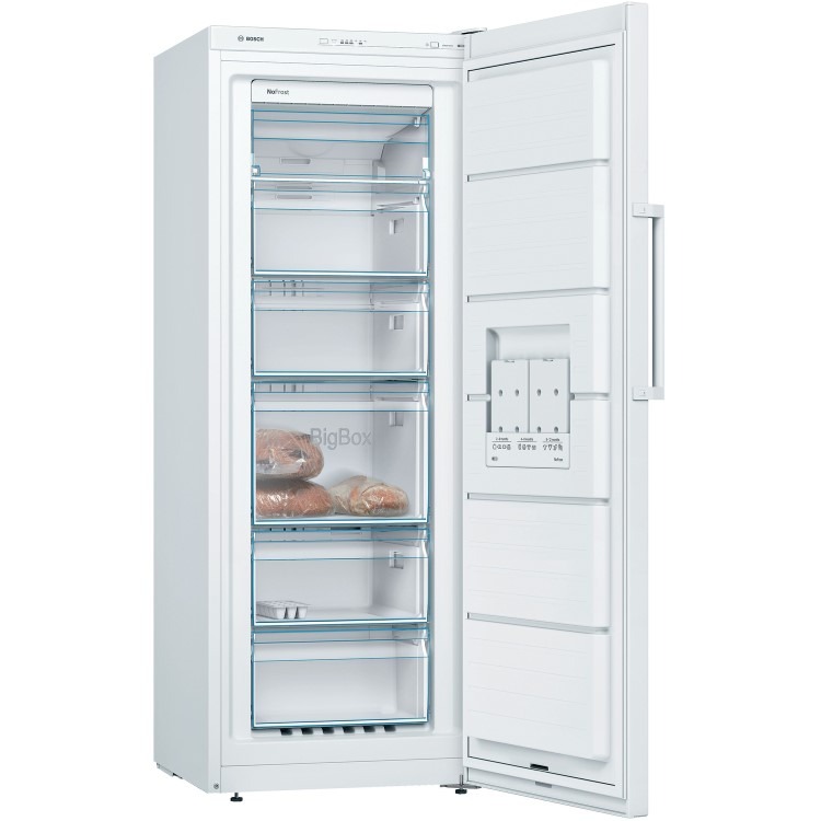 Bosch Series 4 200 Litre Upright Freestanding Freezer With BigBox Drawer - White - Image 2