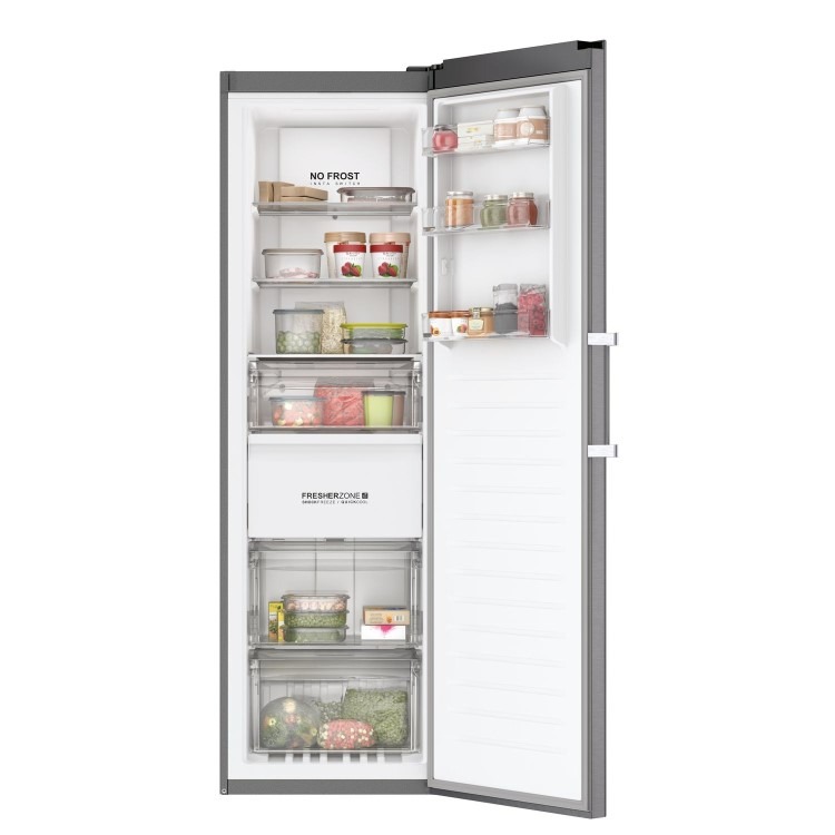 Refurbished Haier Instaswitch H3F330SEH1 Freestanding 330 Litre Upright Freezer Silver - Image 2