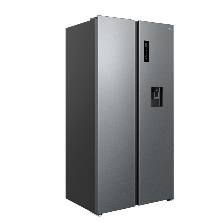 TCL 605 Litre Free Built-In Side-by-Side American Fridge Freezer - Stainless Steel - Image 2