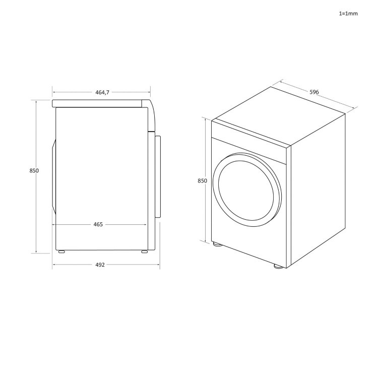 Hoover H-Dry 300 Pro 7kg Integrated Heat Pump Tumble Dryer - White - Image 2