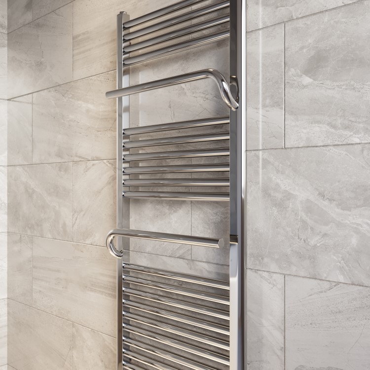 Chrome Towel Radiator 1200 x 500mm - Nazco - Image 2