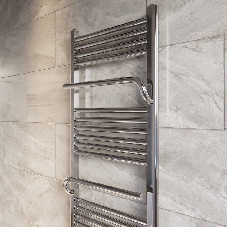 Chrome Towel Radiator 1600 x 500mm - Nazco - Image 2