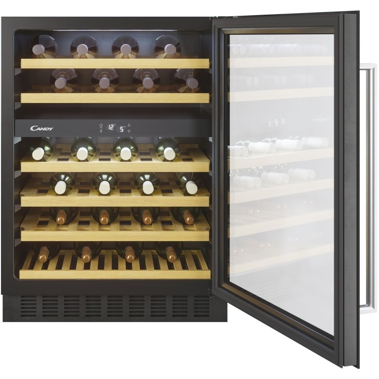 Candy 46 Bottle Dual Zone Wine Cooler - Black - Image 2